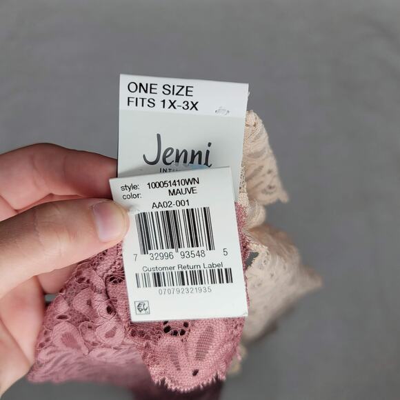 Jenni Intimates Thong Underwear Panties Nude 1X-3X - Picture 7 of 7